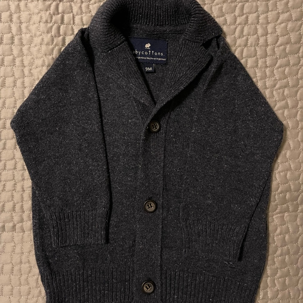 Babycottons Blue Cardigan 9 months
